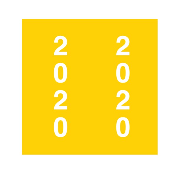 2020 Smead Year Bands 1-7/8" x 1-7/8" Yellow w/Black